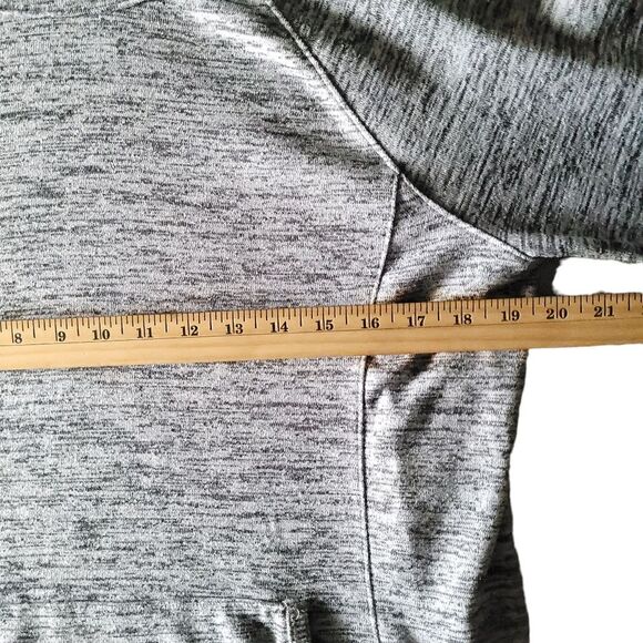 Athleta Hoodie Womens Medium Gray Pullover Sweatshirt Funnel Hooded Sweater - Picture 10 of 12